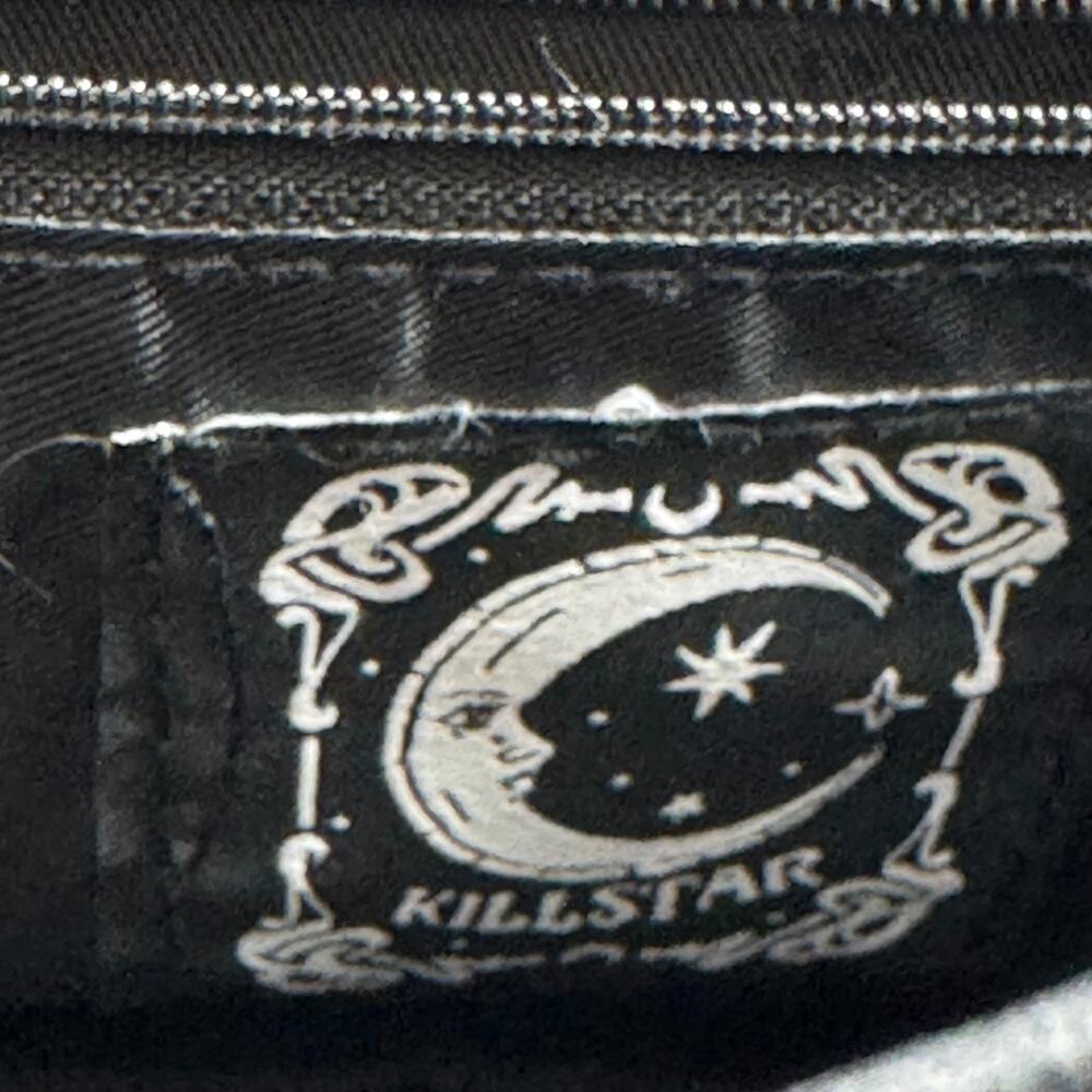 Killstar Gothic Black Velvet Satchel Handbag Purse Medium Silver Filigree NWOT - Picture 16 of 16